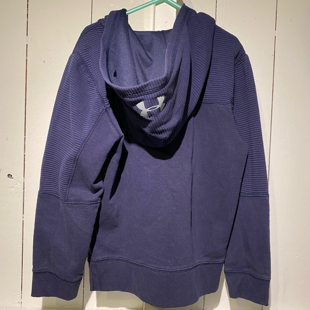 Under Armour Kids Hoodie  Y Small Blue Hoodie Sweatshirt UniSex Boys - Picture 3 of 9